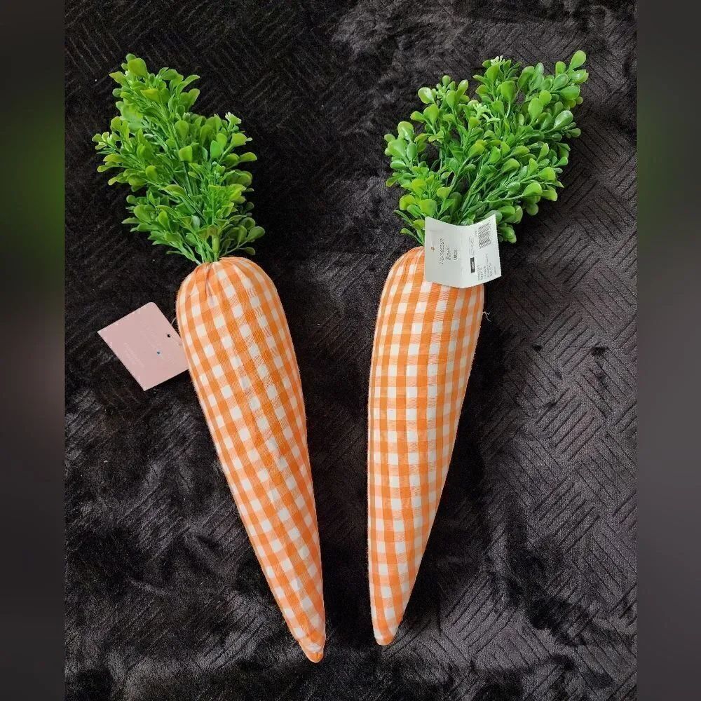 Nwt Spring Easter Big Carrots Home Decor Bundle, 2pc